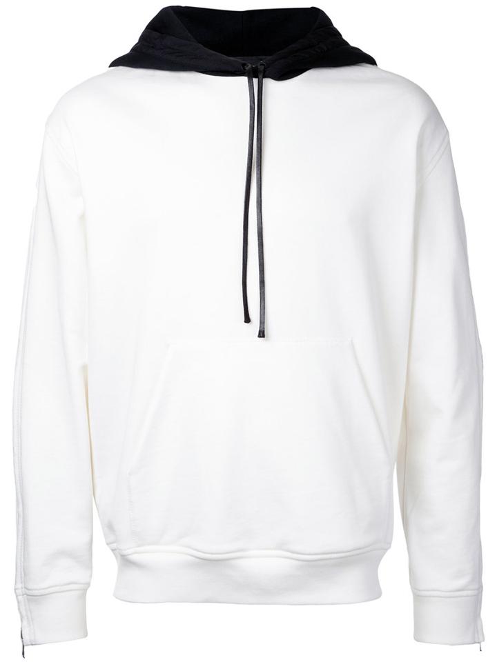 3.1 Phillip Lim - Block Panel Hoodie - Men - Cotton - M, White, Cotton