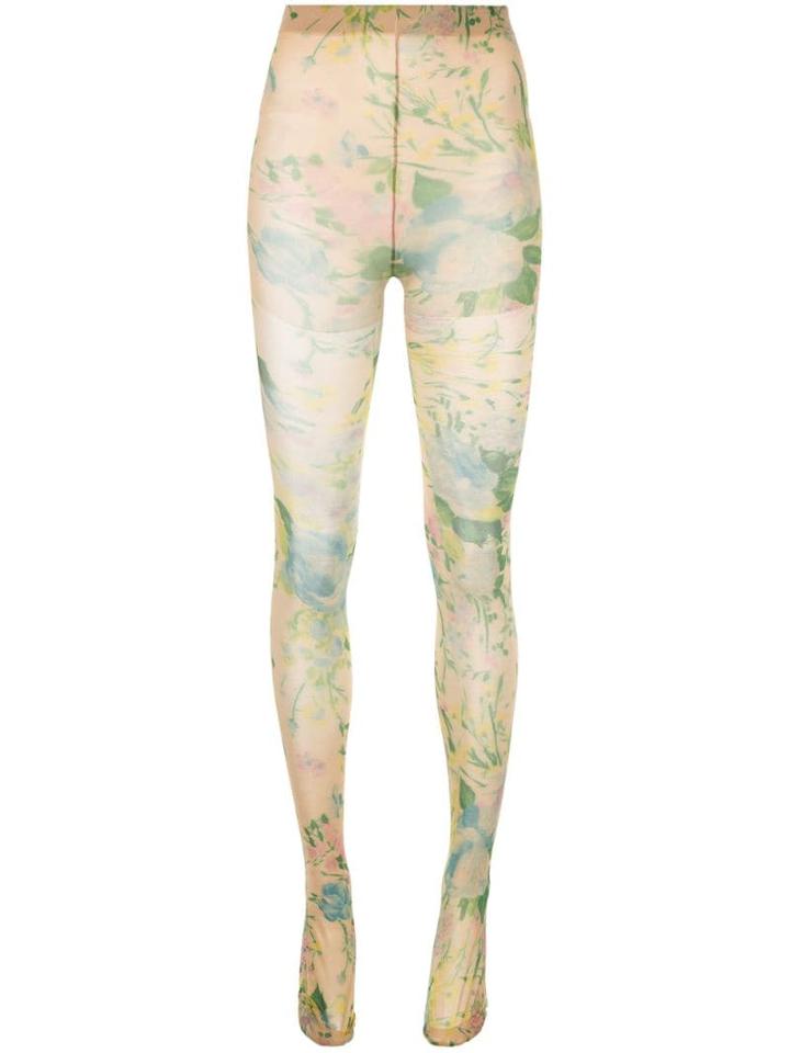 Richard Quinn All-over Print Sock Leggings - Brown