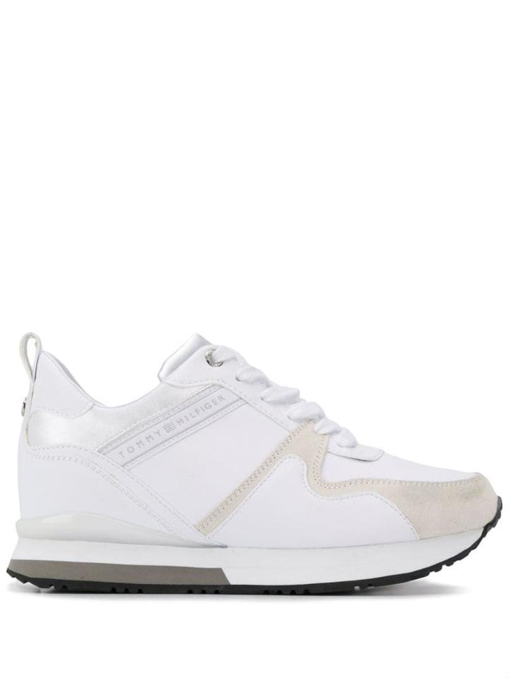 Tommy Hilfiger Leather Lace-up Sneakers - White