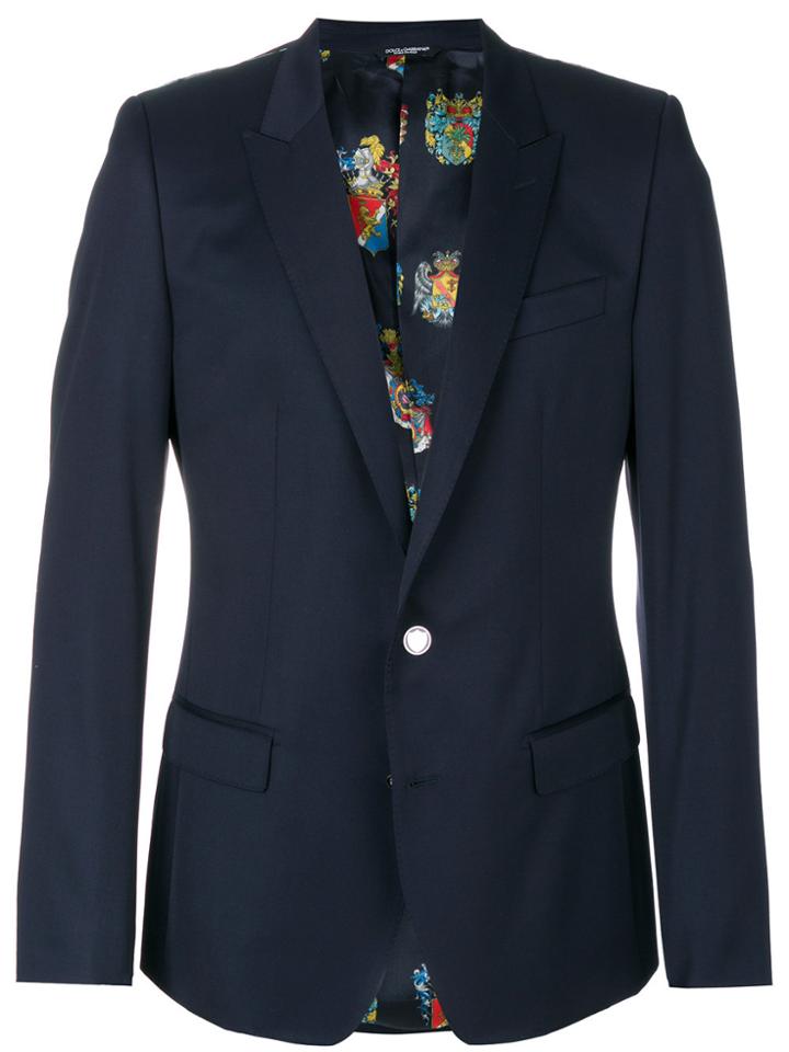 Dolce & Gabbana Single Breasted Blazer - Blue