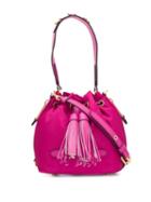 Moschino Logo Plaque Bucket Bag - Pink
