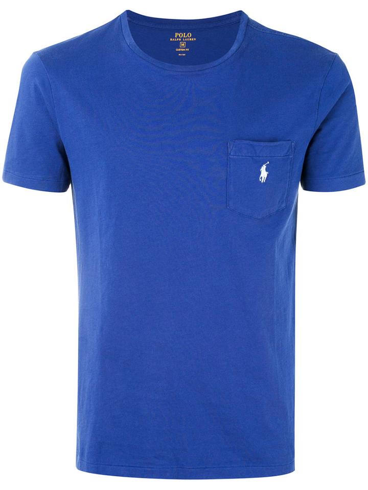 Polo Ralph Lauren - Embroidered Logo T-shirt - Men - Cotton - Xl, Blue, Cotton