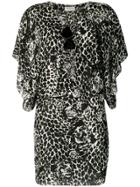 Saint Laurent Leopard Print Beach Cover-up - Black