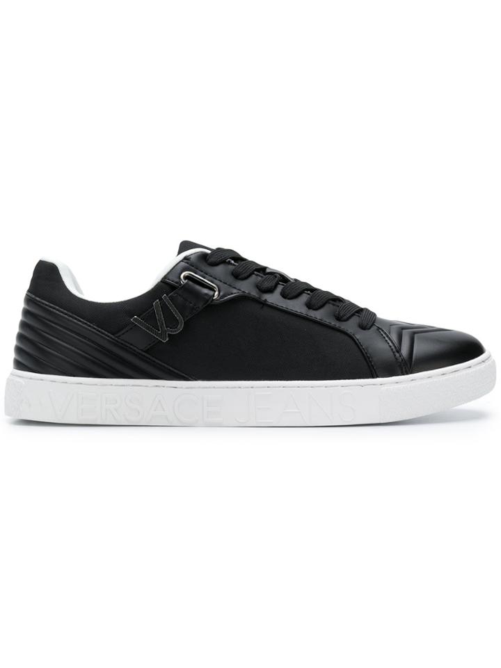 Versace Jeans Quilted Logo Plaque Sneakers - Black