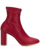 Mm6 Maison Margiela Sock Ankle Boots - Red