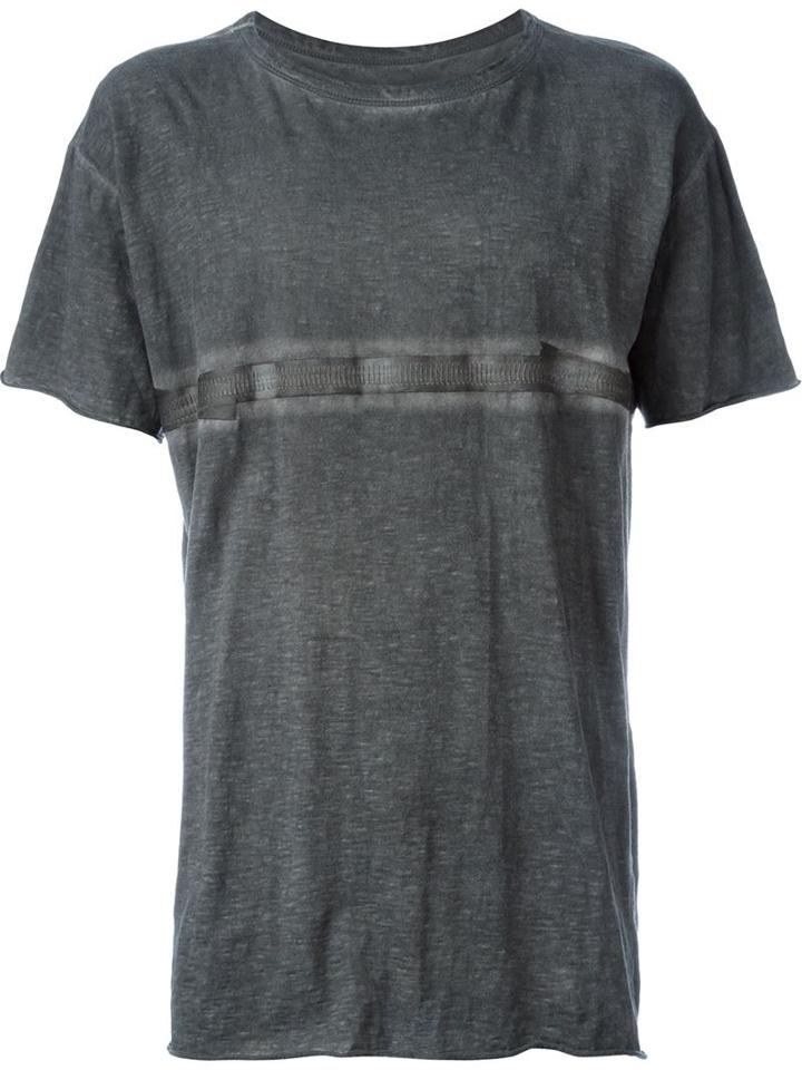 Isaac Sellam Experience Taped T-shirt, Men's, Size: M, Grey, Cotton