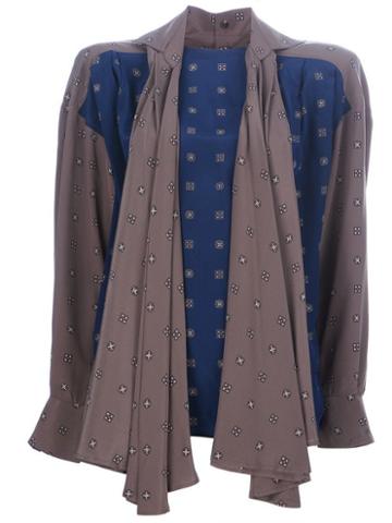 Gianfranco Ferré Pre-owned Contrast Blouse - Blue