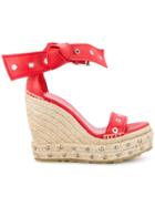 Alexander Mcqueen Eyelet Strap Espadrilles - Red