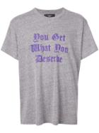 Amiri Slogan Embroidered T-shirt - Grey