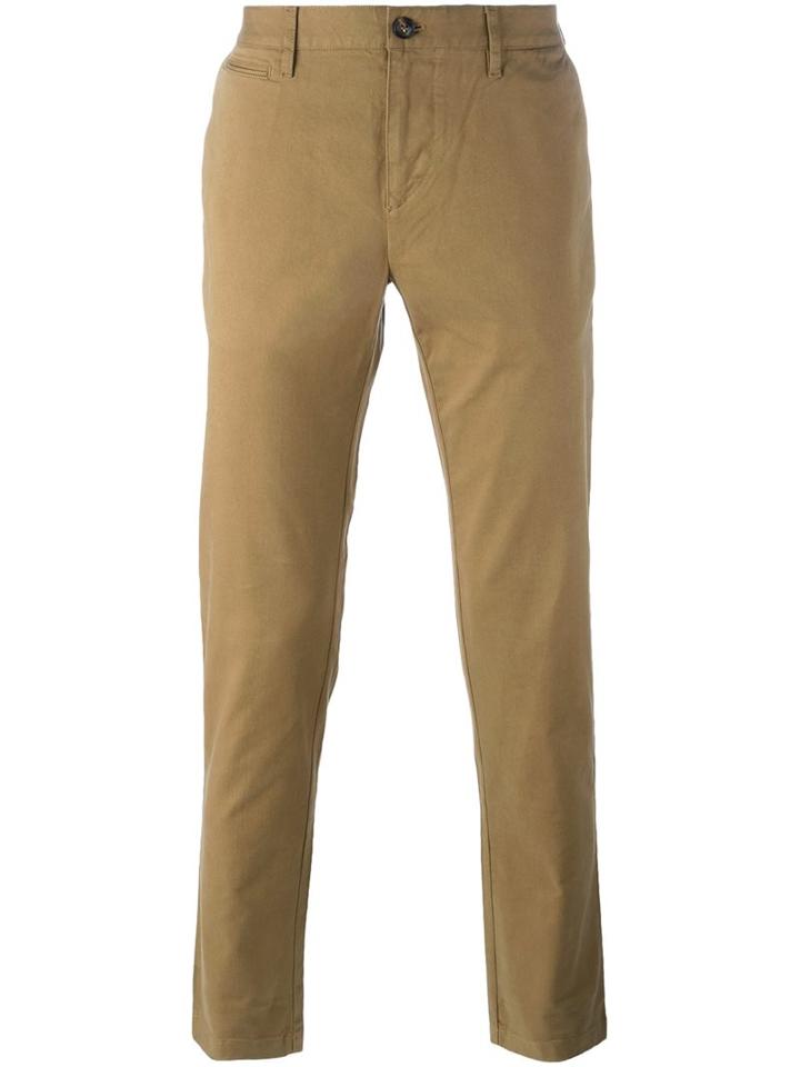 Burberry Slim Fit Chinos, Men's, Size: 34, Nude/neutrals, Cotton/spandex/elastane