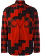 Ganryu Comme Des Garcons Checked Shirt, Men's, Size: 50, Black, Cotton