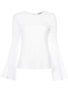 Cushnie Et Ochs Long Bell Sleeved Top - White