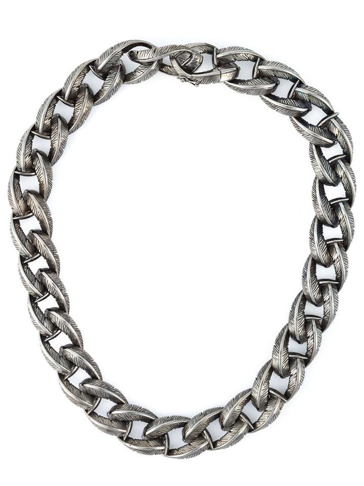 Garrard Feather Chunky Chain Necklace, Women's, Metallic