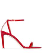 Jimmy Choo Red Minny 85 Patent Leather Sandals