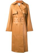 Roberto Cavalli Silk-lined Trench With Fringe - Brown