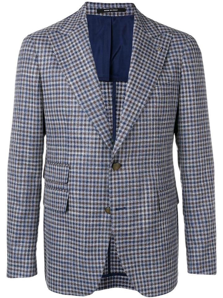 Tagliatore X Al Duca D'aosta Checked Blazer - Blue