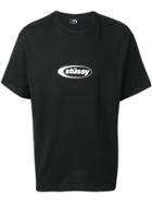 Stussy Logo Round Neck T-shirt - Black