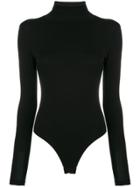 Thom Krom Roll Neck Back Cutout Bodysuit - Black