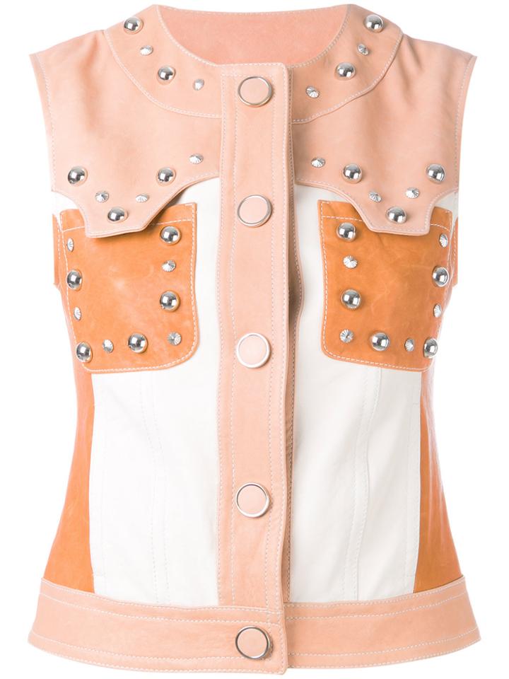 Drome Buttoned Gilet - Nude & Neutrals