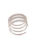 Mattia Cielo 18kt White Rugiada Three Wrap Diamond Ring - Silver