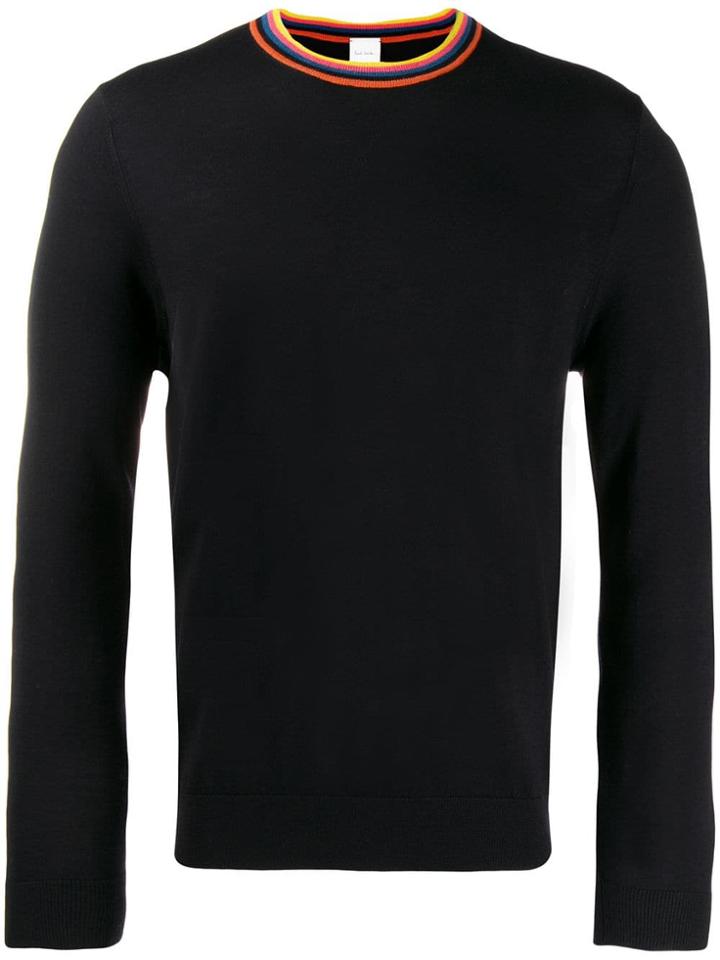 Paul Smith Contrast Neck Sweater - Black
