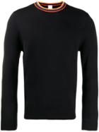 Paul Smith Contrast Neck Sweater - Black