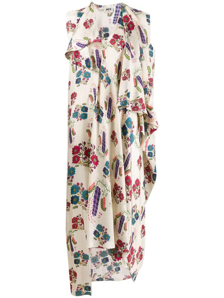 Maison Rabih Kayrouz Ottoman Floral Print Dress - White