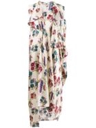 Maison Rabih Kayrouz Ottoman Floral Print Dress - White