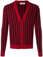 Ernest W. Baker Striped Knit Cardigan - Red