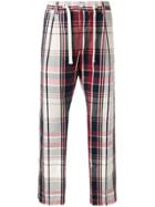 East Harbour Surplus Drawstring Plaid Trousers - Red