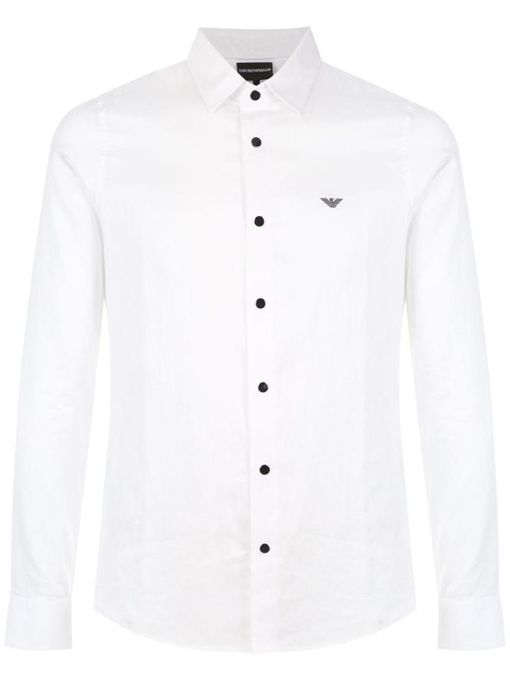 Emporio Armani Small Embroidered Logo Shirt - White