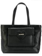 Love Moschino - Silver Studded Tote Bag - Women - Leather - One Size, Black, Leather