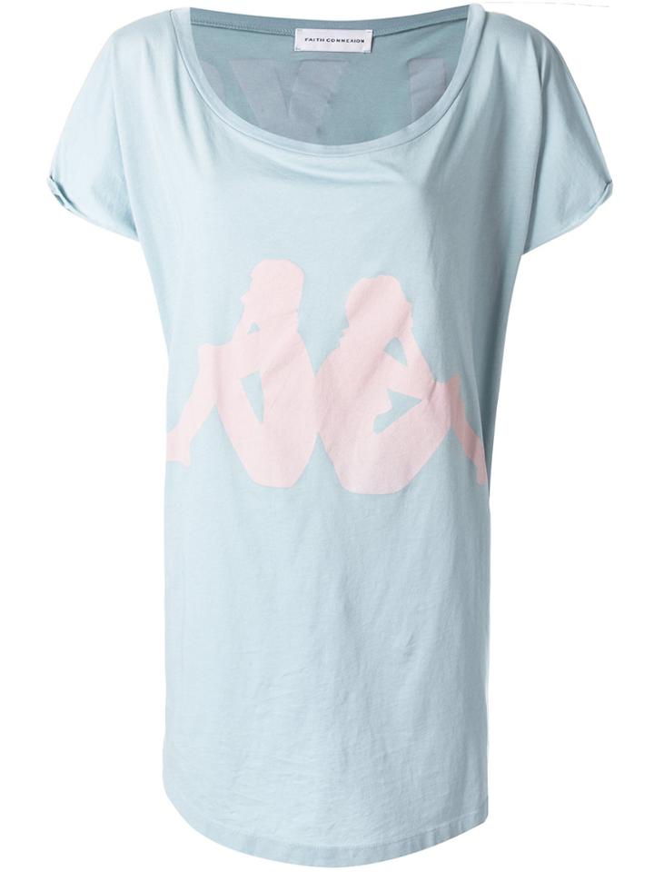 Faith Connexion Oversized Printed T-shirt - Blue