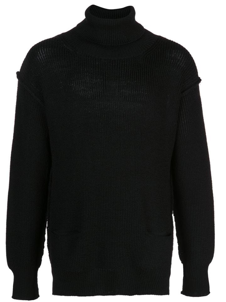 The Viridi-anne Turtleneck Knit Sweater - Black