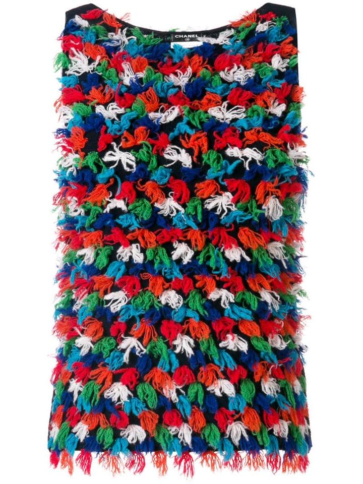 Chanel Pre-owned Wool Embellished Vest - Blue