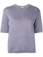 M Missoni Metallic Motif Knitted T-shirt, Women's, Size: 42, Pink/purple, Polyamide/metallic Fibre