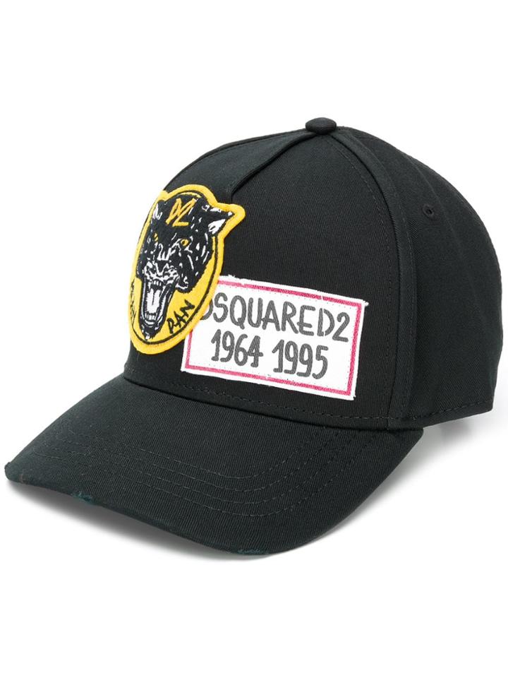 Dsquared2 Panther Patch Baseball Cap - Black