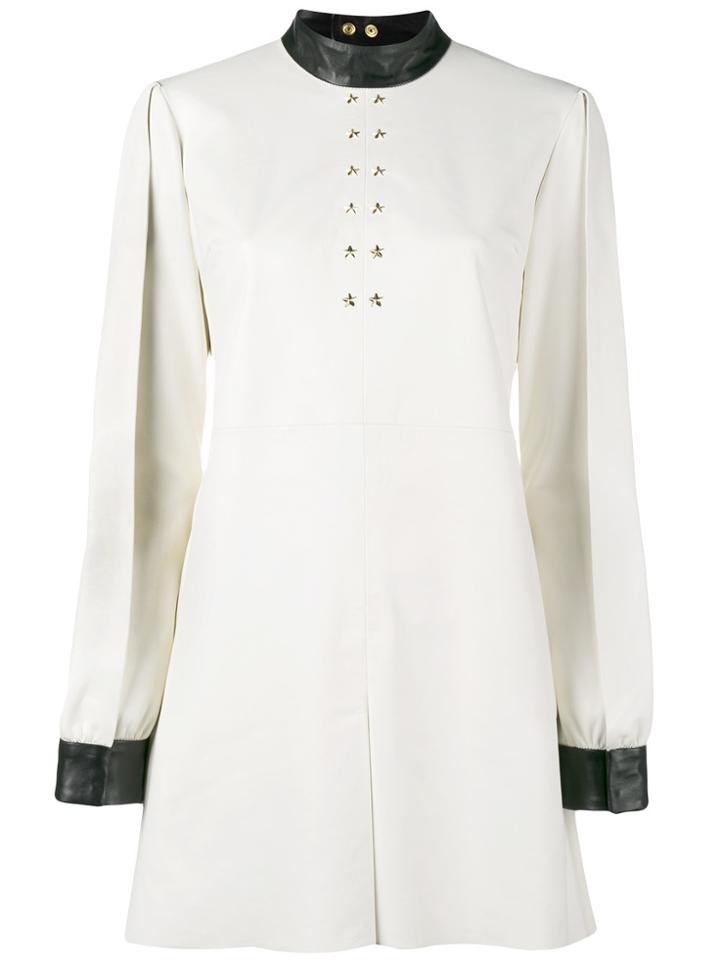 Skiim June Leather Trimmed Dress - White