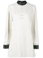 Skiim June Leather Trimmed Dress - White