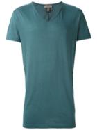 Tony Cohen V-neck T-shirt, Men's, Size: 52, Green, Viscose/linen/flax
