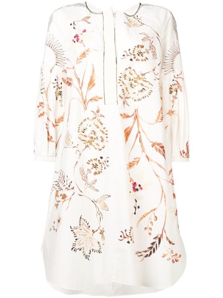 Dorothee Schumacher Embroidered Flared Dress - White