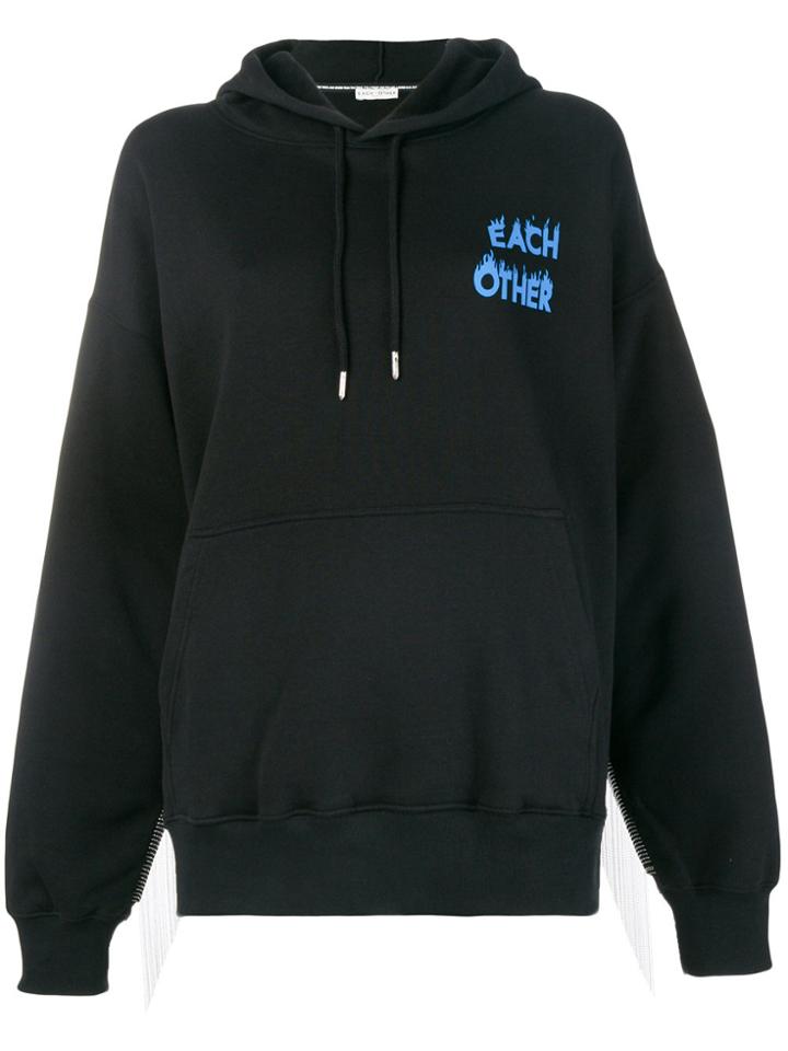 Each X Other Logo Print Hoodie - Black