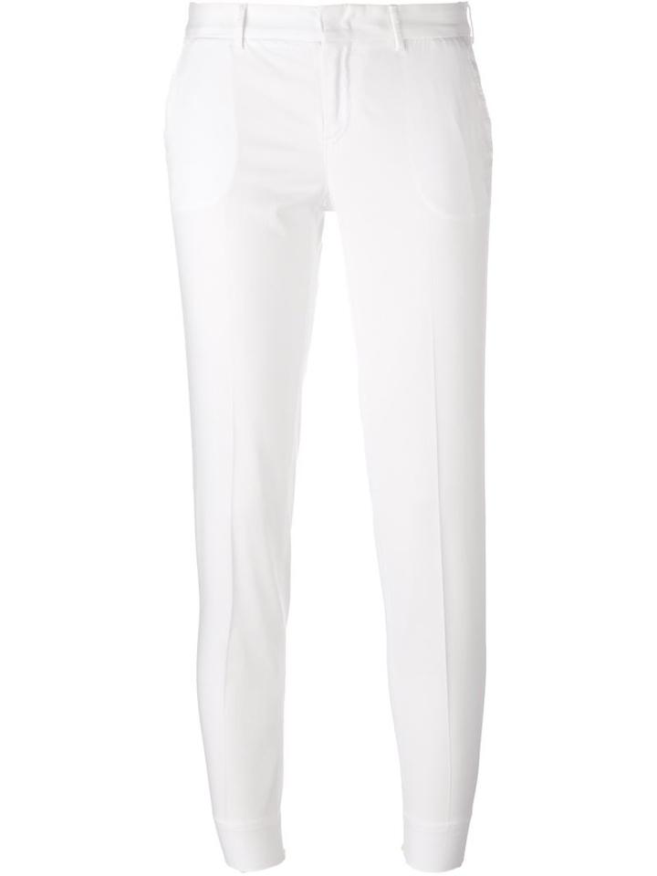 Pt01 Slim Chino Trousers, Women's, Size: 44, White, Cotton/spandex/elastane