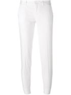 Pt01 Slim Chino Trousers, Women's, Size: 44, White, Cotton/spandex/elastane