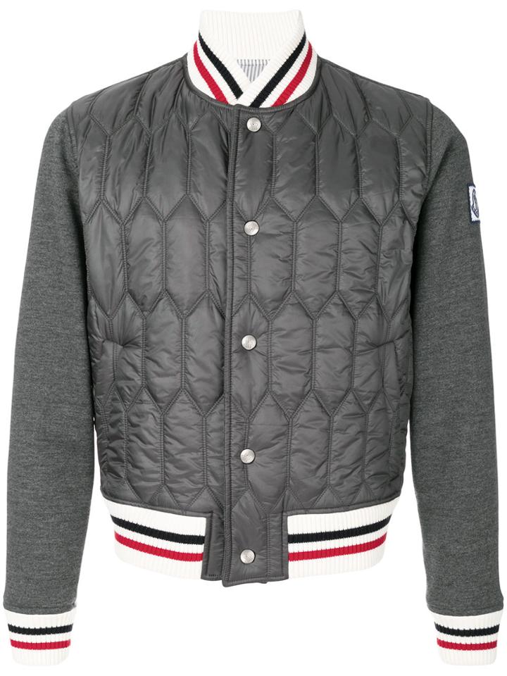 Moncler Gamme Bleu Quilted Bomber Jacket - Grey