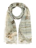 Faliero Sarti Building Print Scarf, Adult Unisex, Nude/neutrals, Silk