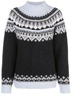 Autumn Cashmere Relaxed-fit Fair Isle Knit Jumper - Grey