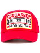 Dsquared2 Phys Ed Baseball Cap, Men's, Red, Cotton