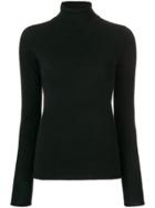 Majestic Filatures Cashmere Roll Neck Sweater - Black