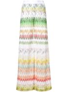 Missoni Zig-zag Knitted Trousers - White
